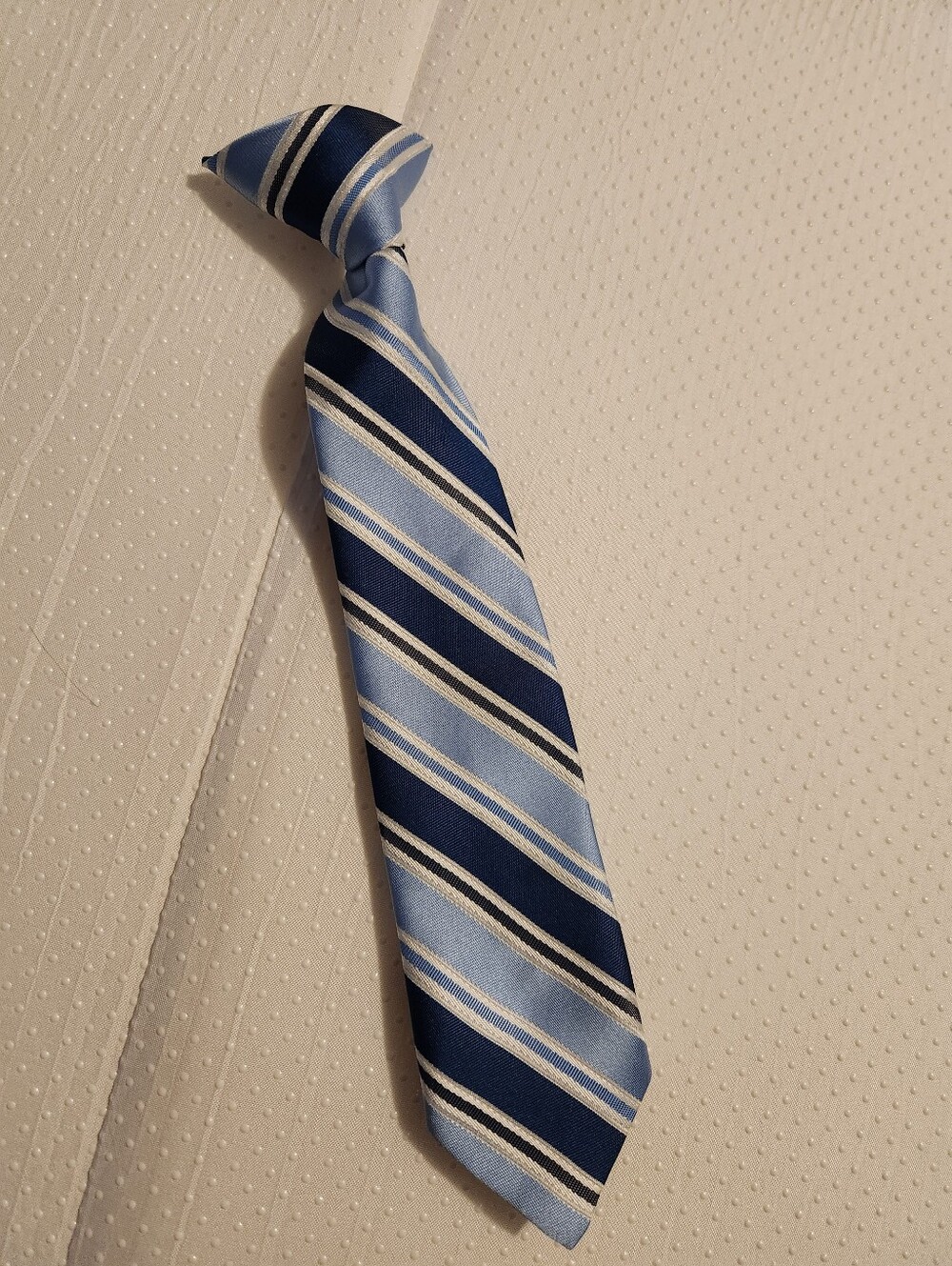 Navy and Light Blue Striped Toddler Tie